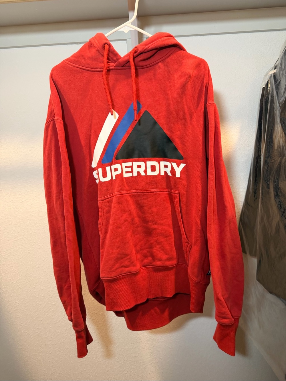 Superdry Men’s Red Logo Pullover Hoodie